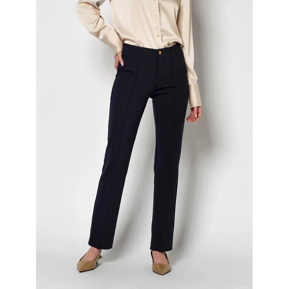 Alisa_Slim_296 – Broek van Rosner met plooien