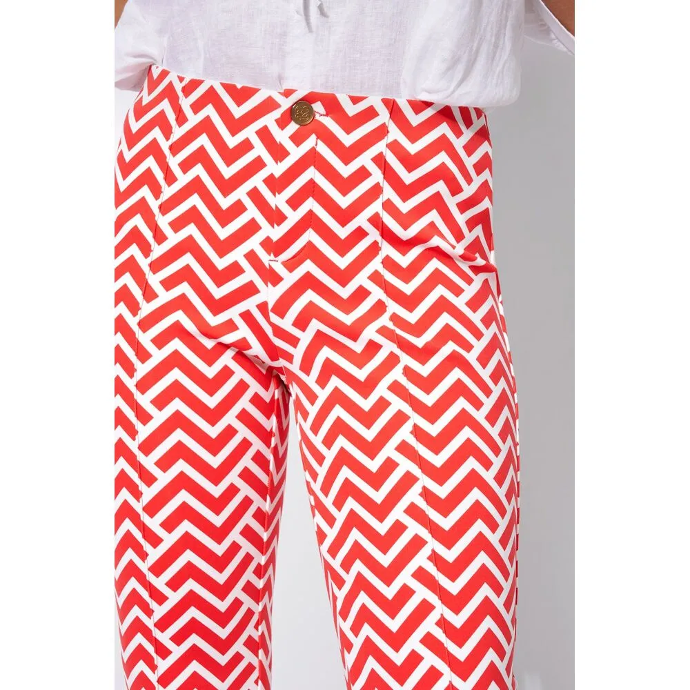 Alisa_slim_296 – Broek van Rosner met zigzag patroon