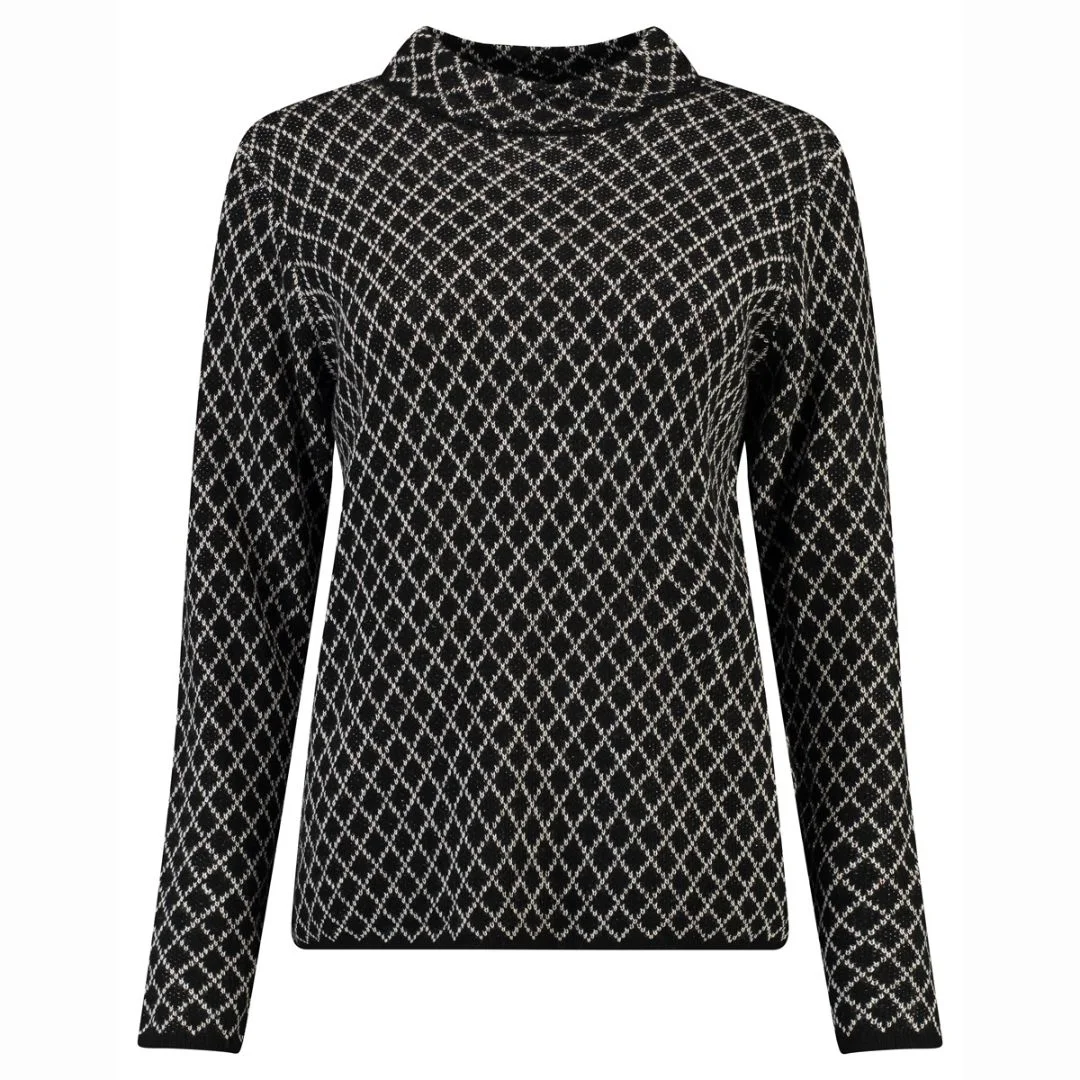 Bloomings warme trui check Jacquard