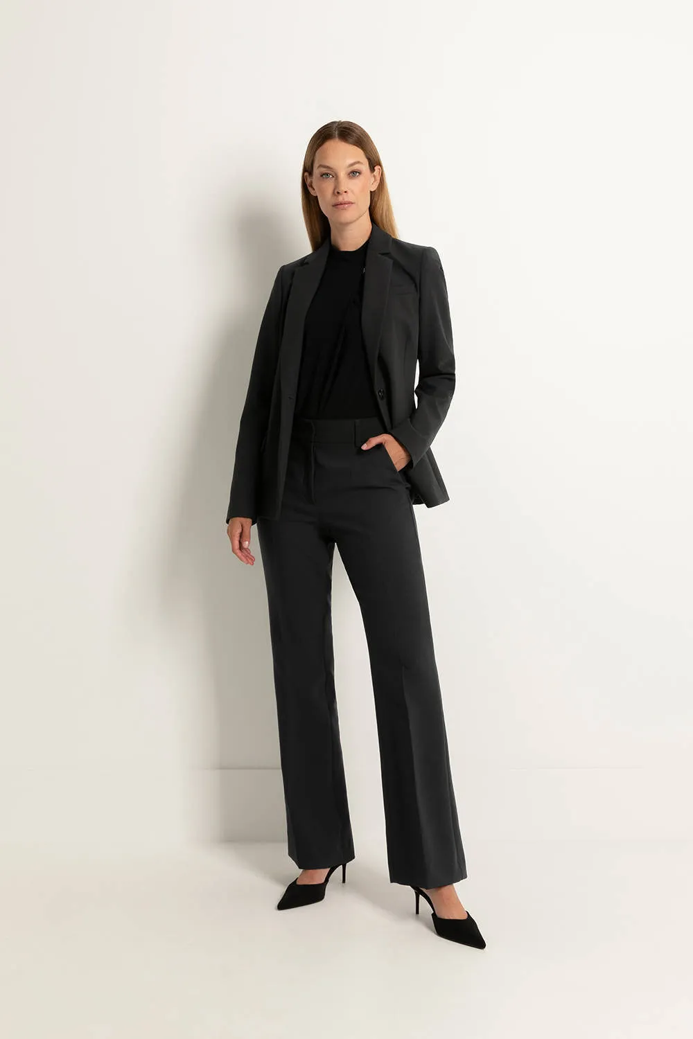 Claudia Sträter wide leg broek zwart  