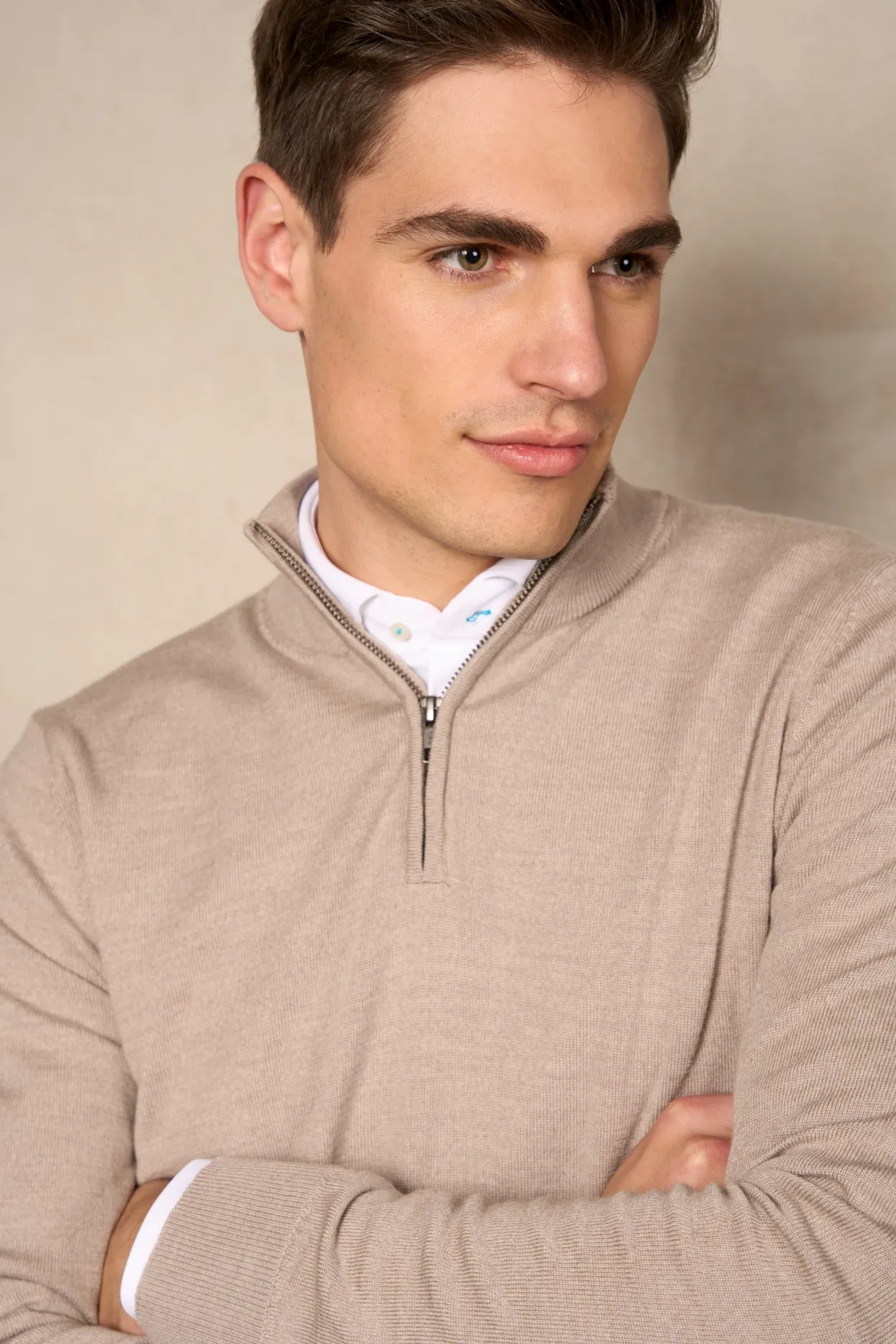 DISTRICT INDIGO DISTRICT INDIGO TRUI HALFZIP SAND (7.32.501.560  042)