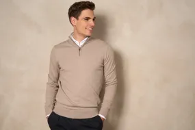 District Indigo District Indigo Trui Half-Zip Sand (7.32.501.560 - 042)