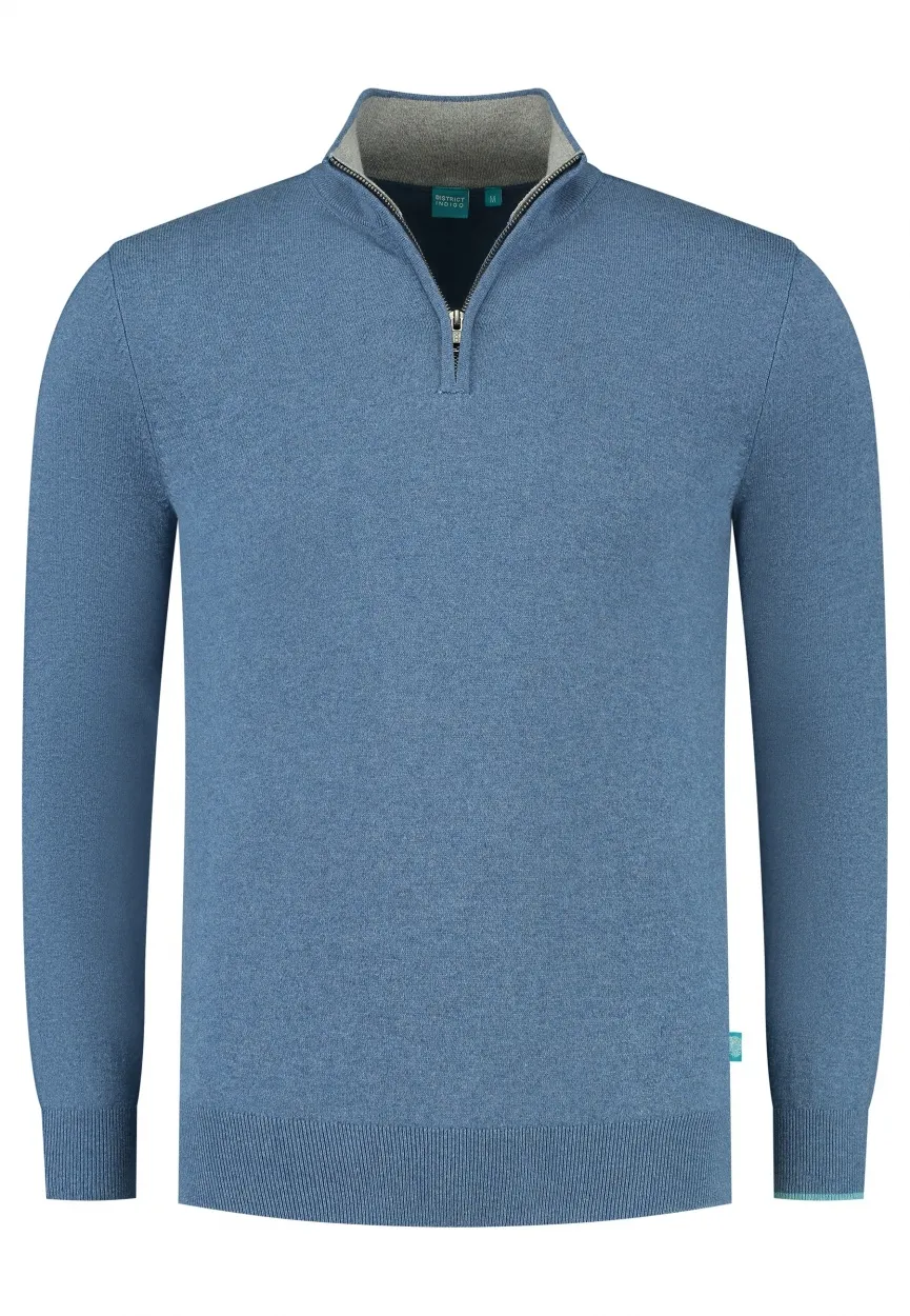 DISTRICT INDIGO HALF ZIP TRUI BLUE (7.31.507.550  014)