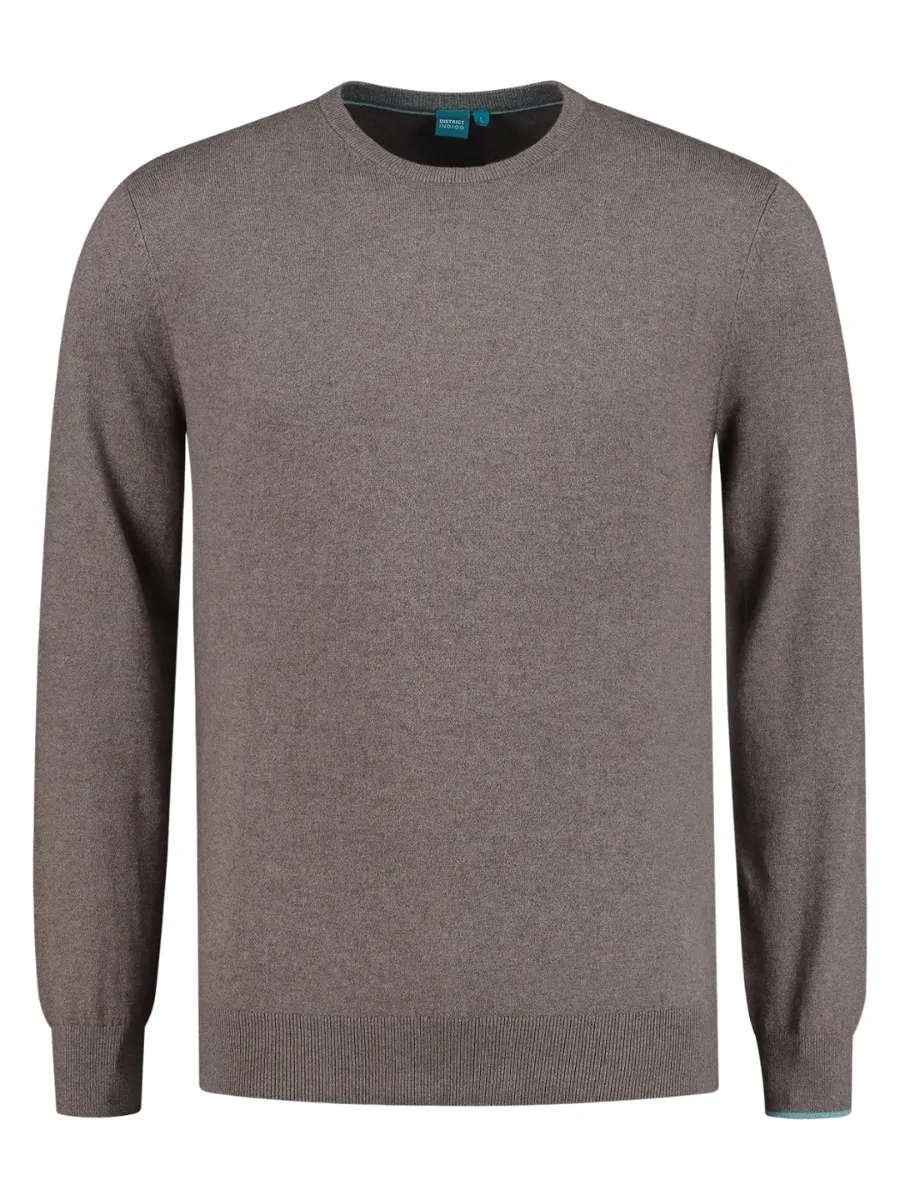DISTRICT INDIGO PULLOVER CREWNECK BROWN (7.21.500.550  042)