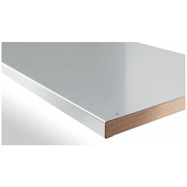 GARANT Werkblad van beuken multiplex met edelstalen toplaag, Diepte 800 mm, Bladlengte: 1500mm
