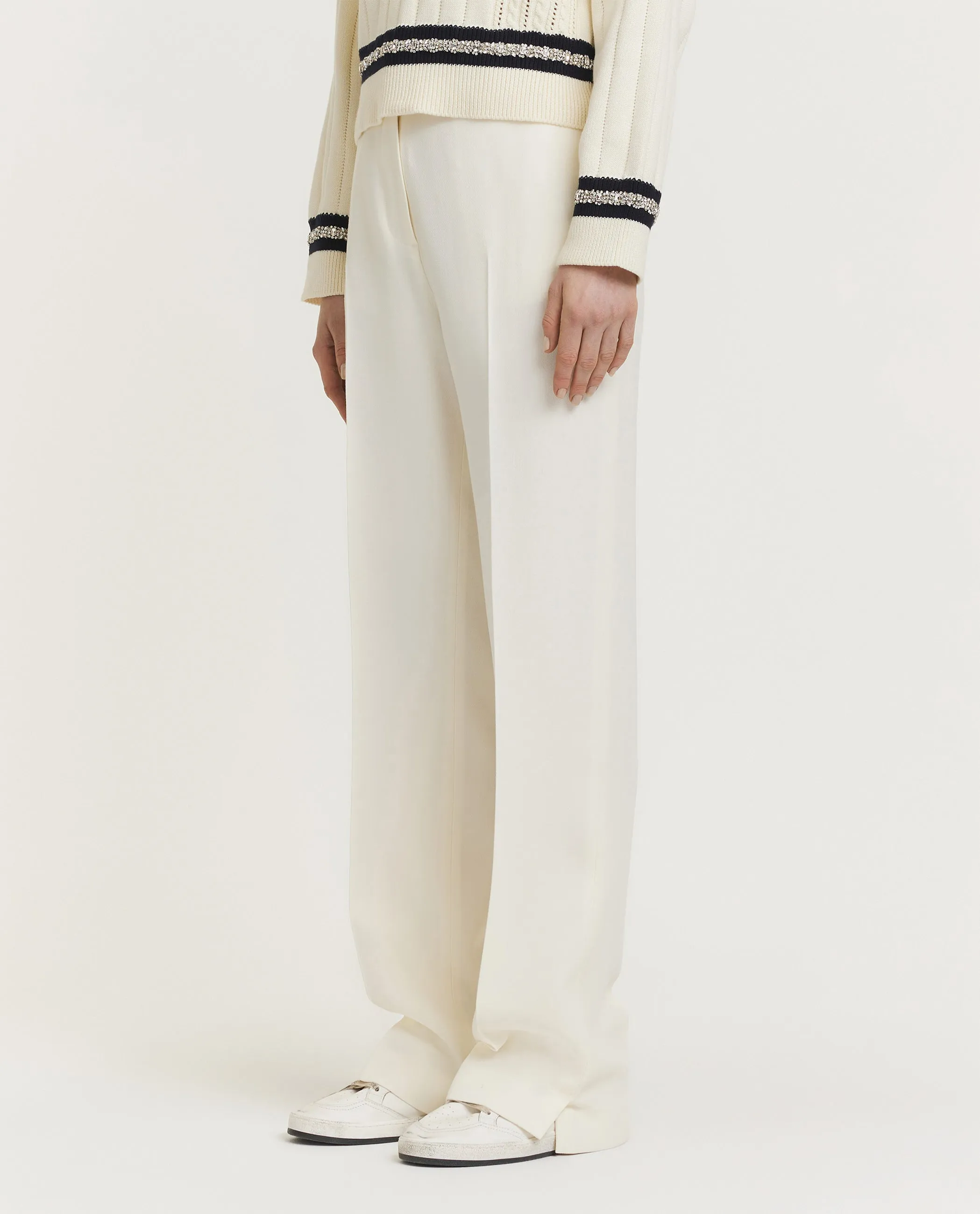 GOLDEN GOOSE RECHTE WOLMIX BROEK