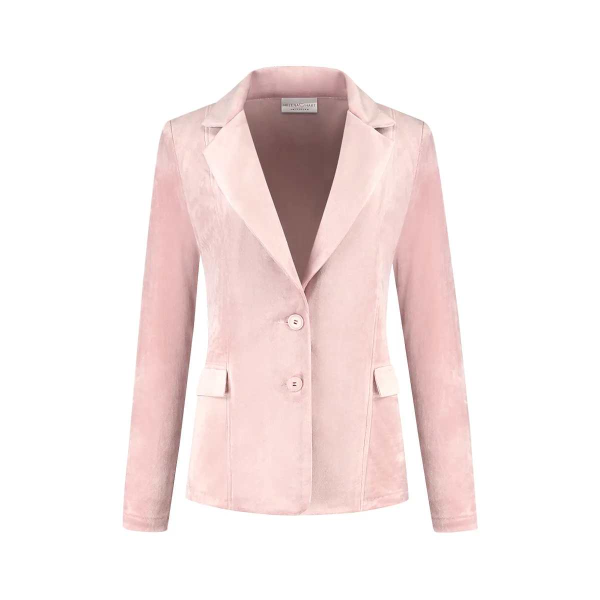 HELENA HART BLAZER VELOUR MIDI UNI 7425UNI ROZE