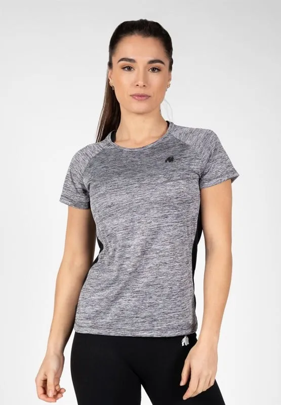 MONETTA PERFORMANCE TSHIRT  GRAY MELANGE/BLACK  M