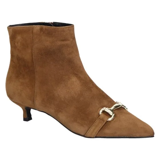 PrettyBallerinas 50.678 Enkellaars queeny hak vilmus/brique suede