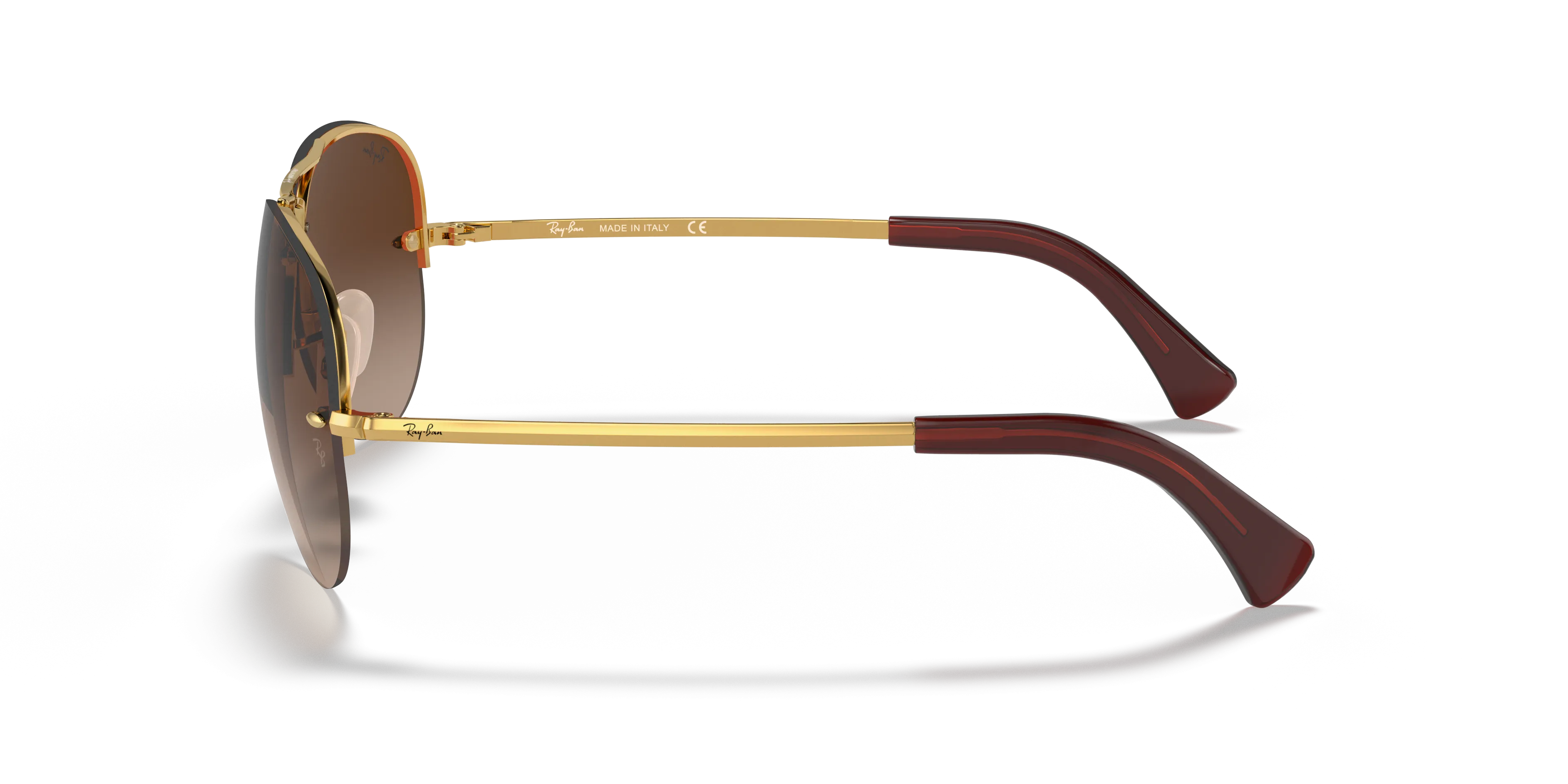 RAYBAN RB3449 L (59  14)  WITH BRUIN LENSES AND GOUD FRAME