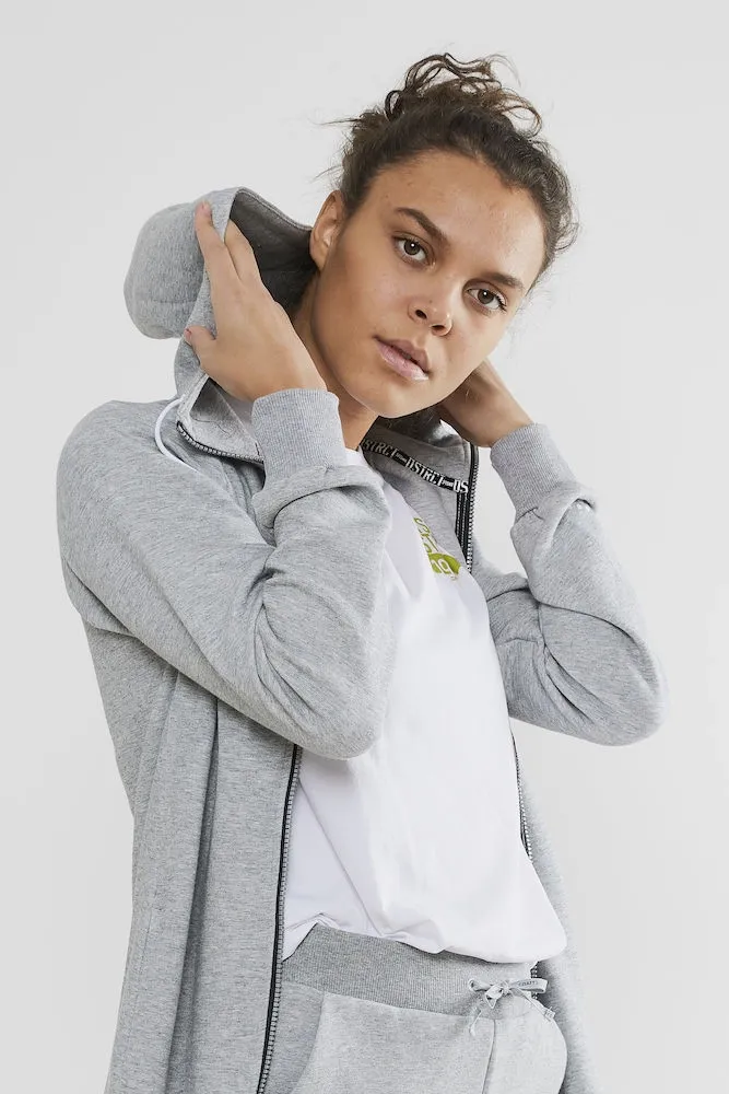 Vest Craft Women District Hood Zip Grey Melange